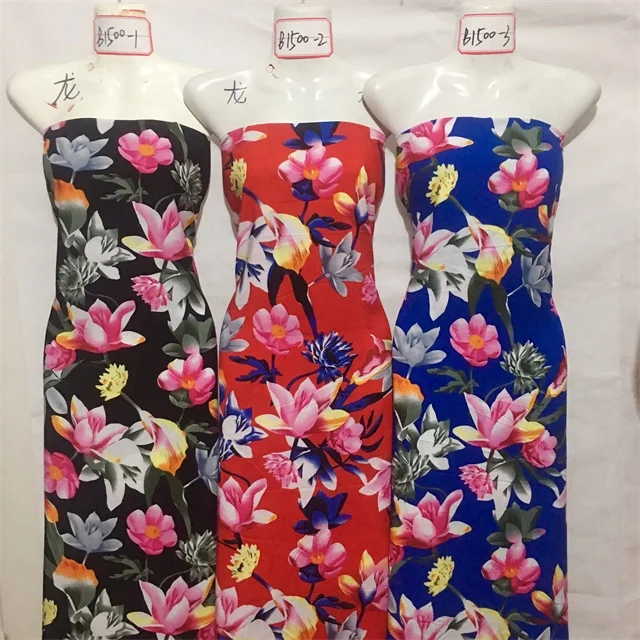 Wholesale Custom 100% Printed Viscose Rayon Fabric,Woven Technics Bright Color Digital Printed Rayon