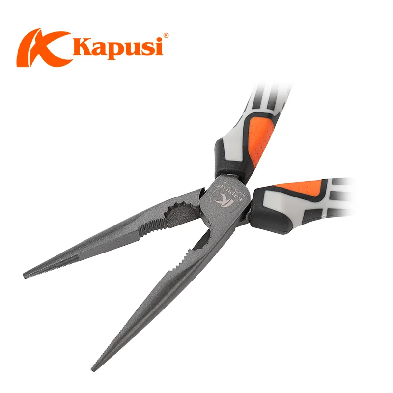 KAPUSI K-8002 промышленные crv многофункциональные плоскогубцы с длинным носом cr-v пластиковой ручкой