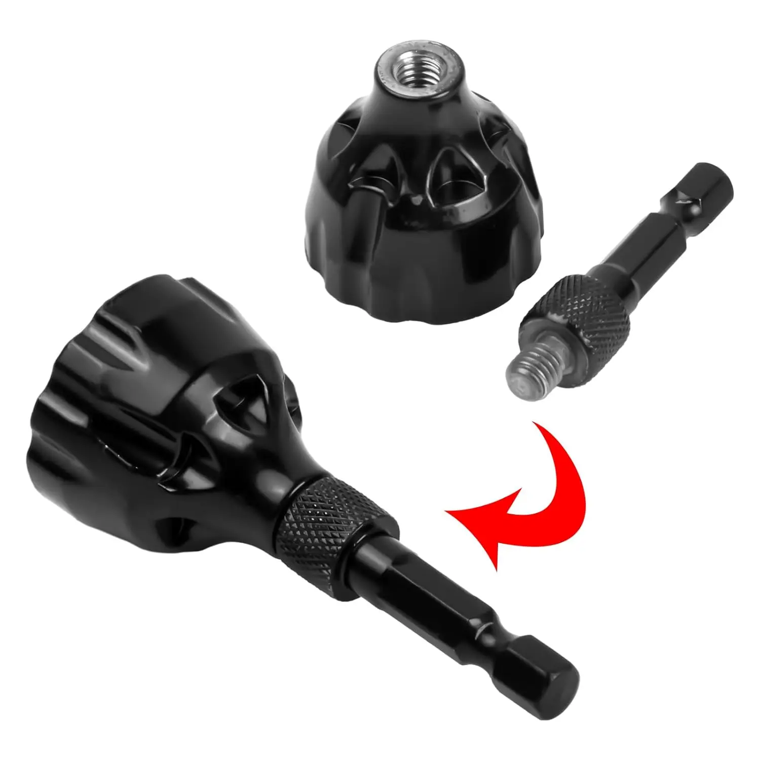 CISIVIS Tungsten Blade External chamfering tool with Quick Release Hex Shank for Repairing Damaged Bolts Deburring Drill Bit
