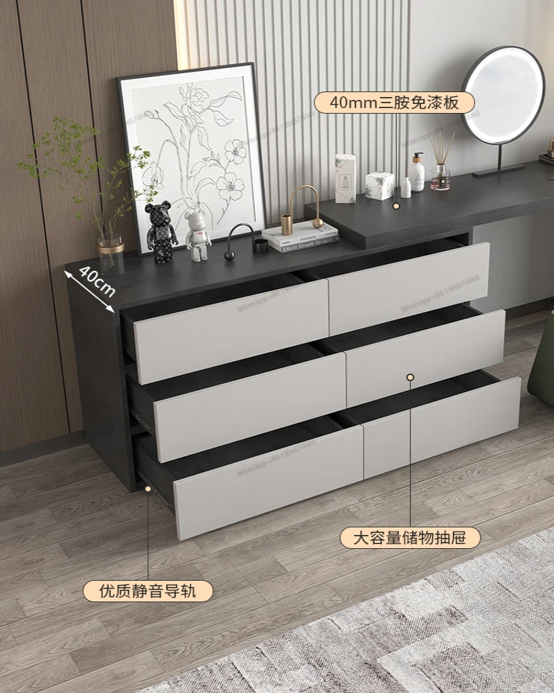 Bedroom Dressing Table Storage Cabinet Combination Integrated Cabinet Multifunctional Makeup Table Bed Tail Bucket Cabinet Advan