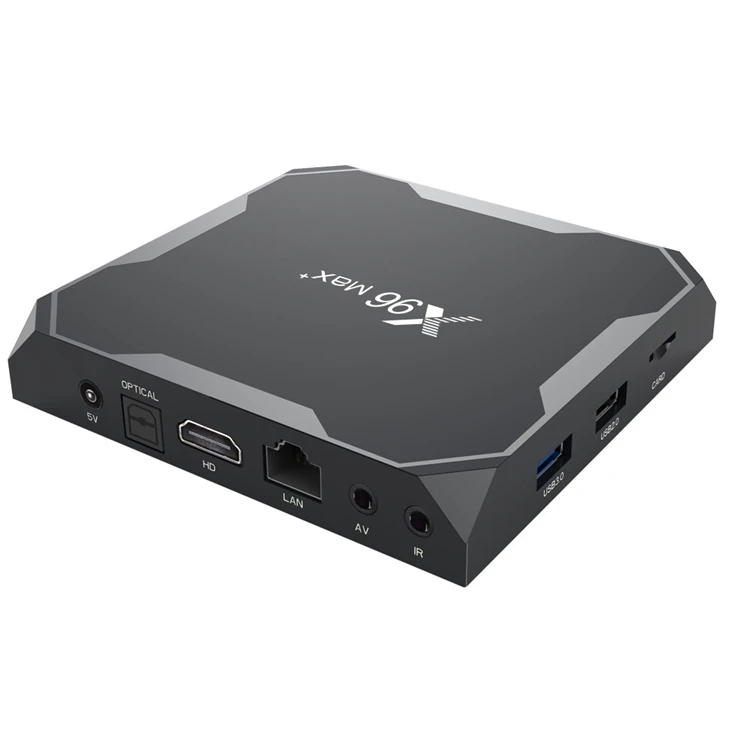  Фабрика X96 max plus S905X3 tv box MAX + 4 Гб оперативной памяти 32 встроенной Android 9 0 8K BT4.0 64 Лидер продаж smart Декодер каналов кабельного телевидения компьютерной приставки к телевизору для ТВ-приставки