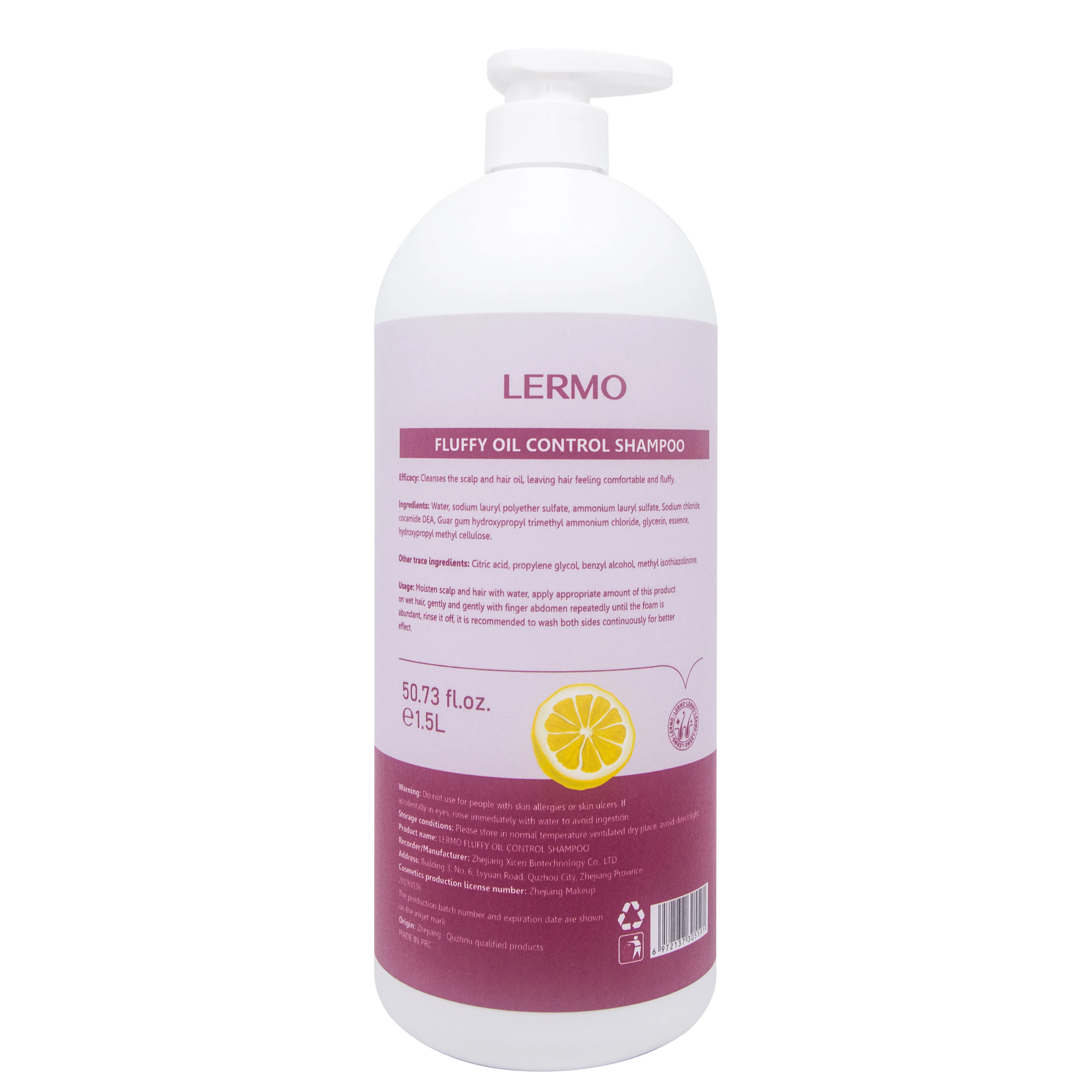 LERMO Private label smooth and shiny  shampoo moist and fluffy Shampoo cleansing and  oil control shampoo for home use
