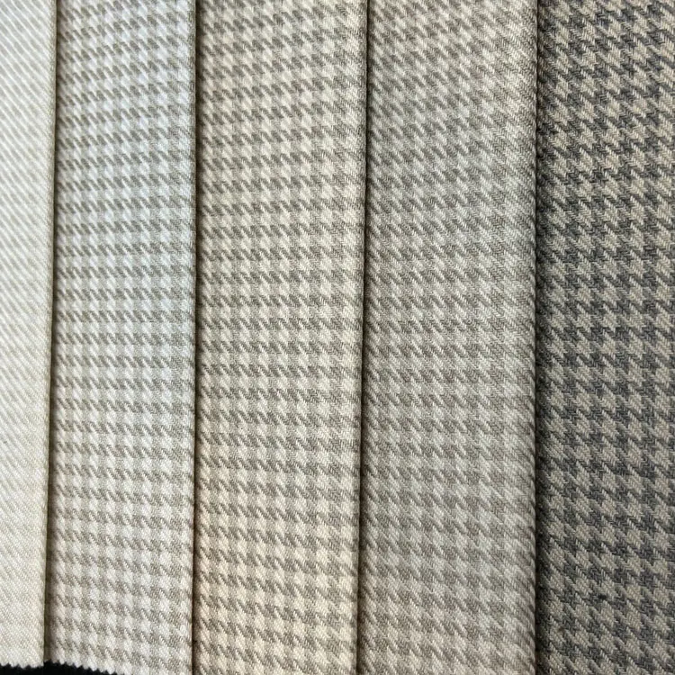 2176#Wholesale 100 Polyester Linen Fabric Houndstooth Sofa Linen Fabric For Sofa Cheap Fabric