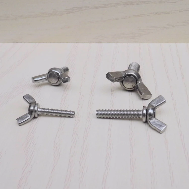 Customized high quality wing bolt m4 m5 m6 stainless steel eye bolts with nuts