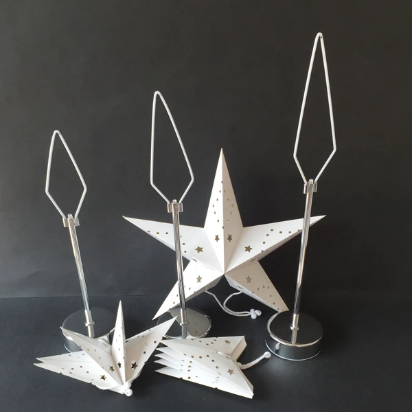 Festival Decorative Customized Battery Operated Paper Star Fancy Table Lamp