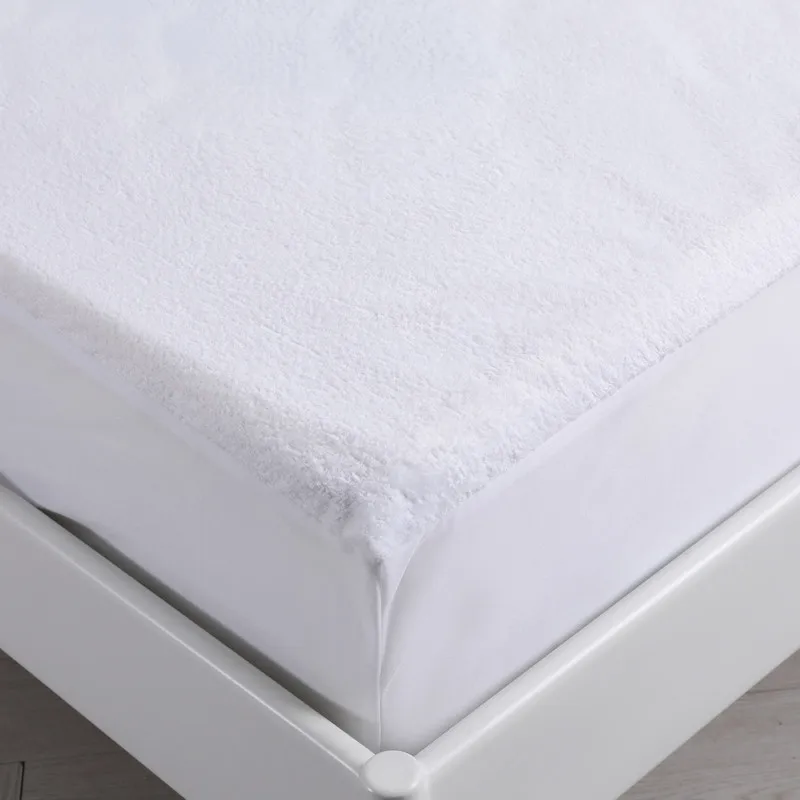 Wholesale Fitted Style Bed Bug Proof Waterproof Mattress Protector Plain Skirt Cotton Peace