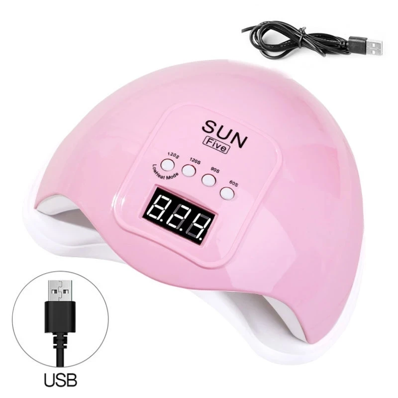 SUN Five Portable Nail Dryer 48W 24 LED Beads Manicure Apparatus Light Timer Automatic UV LED Nail Lamp