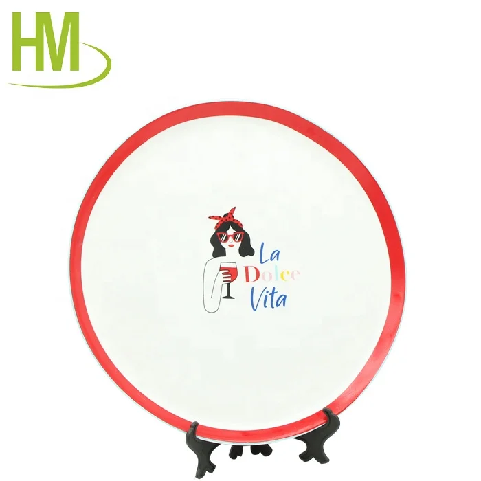 Customize Logo Printed Porcelain Pizza Plate