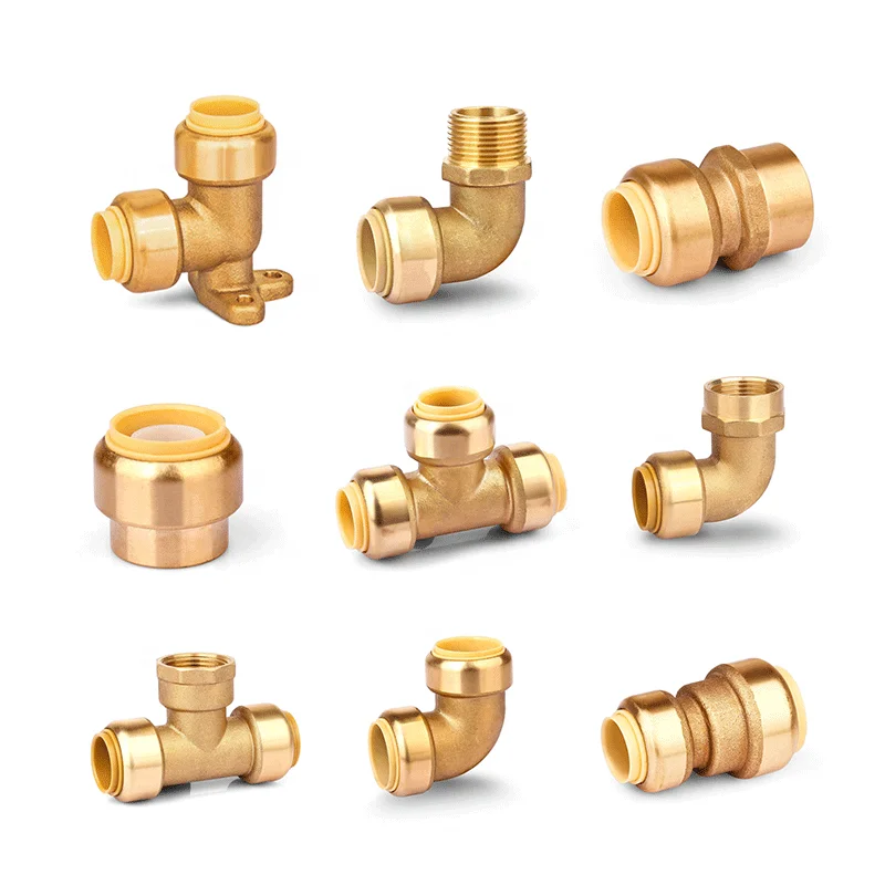 Plumbing material Lead free brass sharkbite push fit fittings pex pipe copper pipe/straight push fitting