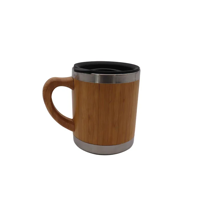 Wholesale Reusable Eco Friendly Bamboo Coffee Travel Mug Cup with Lid Custom Logo Printed Ecofriendly Feature Travel Coffee Mug