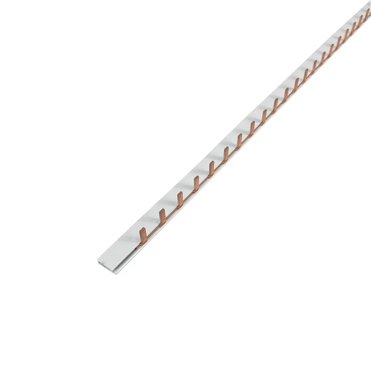 1P 63A Pure Copper Pin Comb Busbar Insulated by PVC For Connecting C45 MCBs