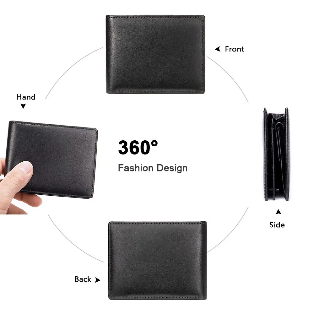 Marrant 7328 men bifold wallet credit card holder with money clip slim rfid blocking wallets genuine leather wallet for men