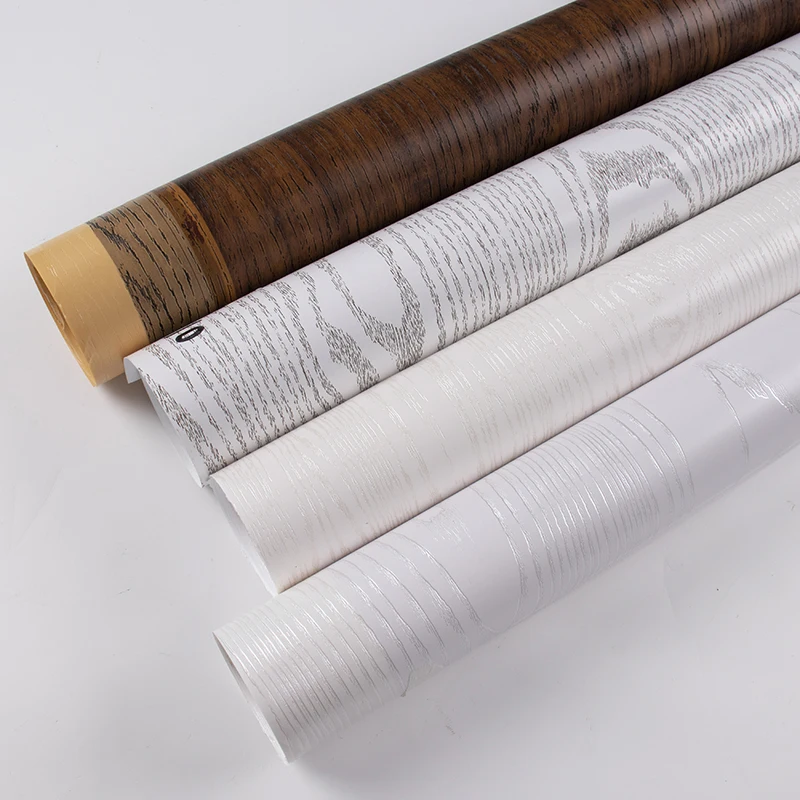 Factory Offer: 0.15mm Top-Quality Water-Based Matt Cherry Wood Grain Patterned PVC Film for Plywood Doors