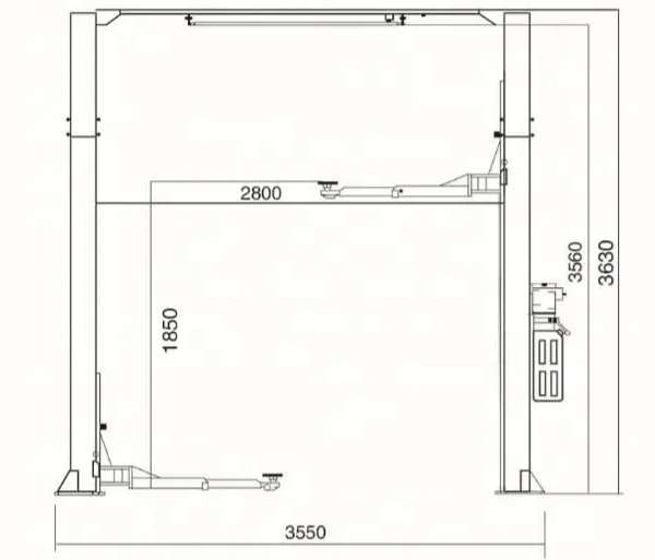 2 Post Car Lift 4ton Vehicle Lift Garage Workshop Ramp Ultimate Jack Auto Lift Machine