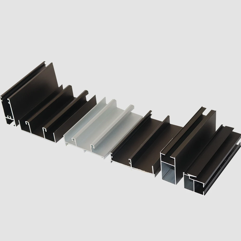 best selling sliding window materials aluminium profile slider anodized matt black and bronze china top aluminium manufacturer