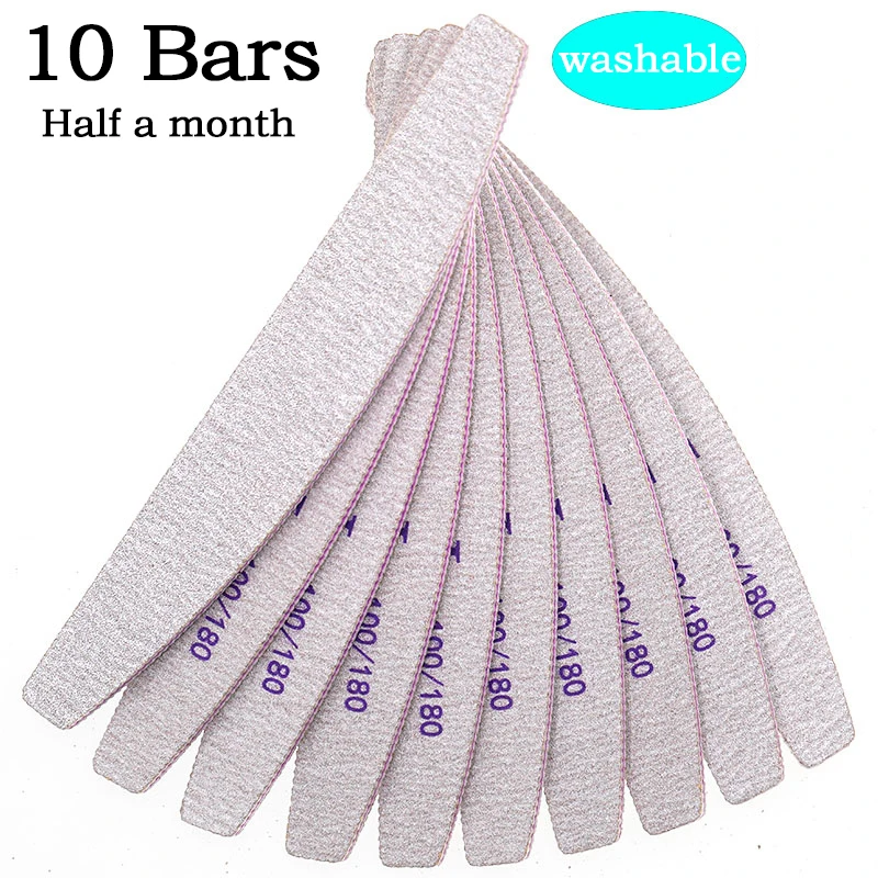 1 набор из 10 шт. лак для ногтей инструмент ГУБКА СКРАБ длинный гвоздь файл полировки полосы маникюрный Полировочный напильник