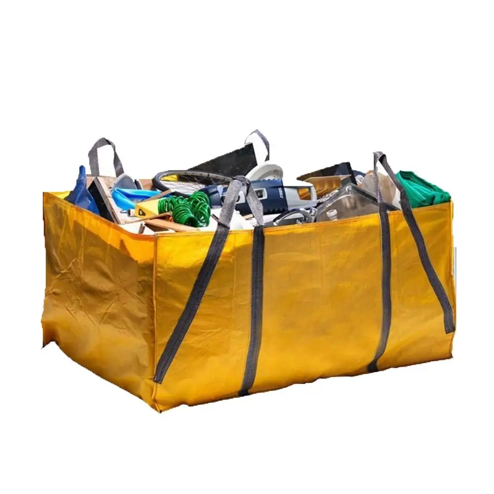 PP woven flexible fabric bulk big bag  construction waste collection skip bag tonne bag is ideal for transporting waste