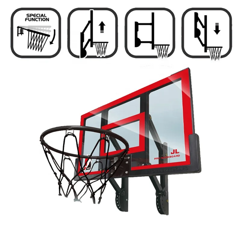 55 CM Movable arm lift basketball board wall type outdoor portable adjustable basketball board for kids adults