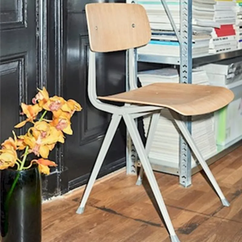 Industrial Metal Restaurant Cafe Living Room Dining Furniture Wooden Chair