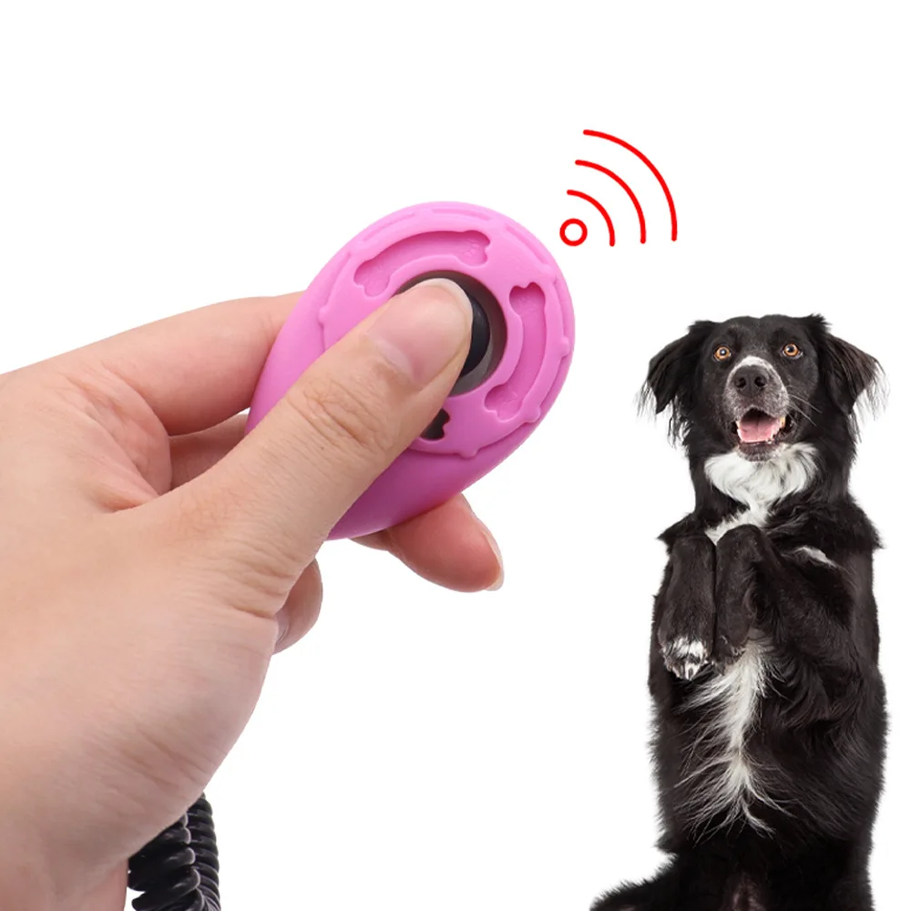 Pet Training Supplies Dog Training Clicker Trainer Manual Wrist Strap Ring Dog Training Behavior Instruction Communicator