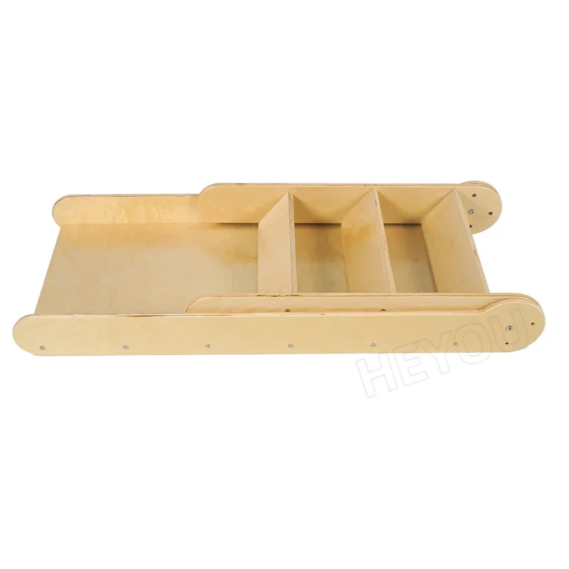 Foldable Kids Wooden Slides Indoor Baby Home Playground Montessori Playroom Furniture