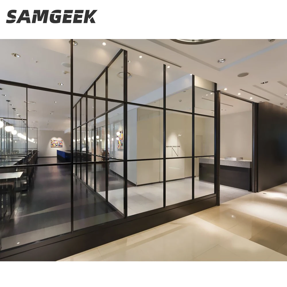 Premium Quality Modern Design Glass Wall Mobile Partition with Acoustic Certified Doors Office Furniture for Hall Application