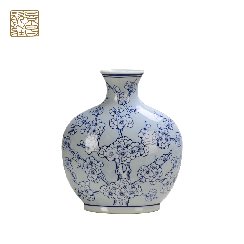 Wholesale custom-made size large ceramic porcelain blue and white ginger jars