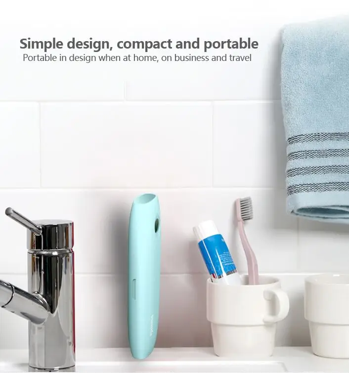 Single Package  UV Toothbrush Sterilizer  Travel Essential Portable Design Power Battery Packing