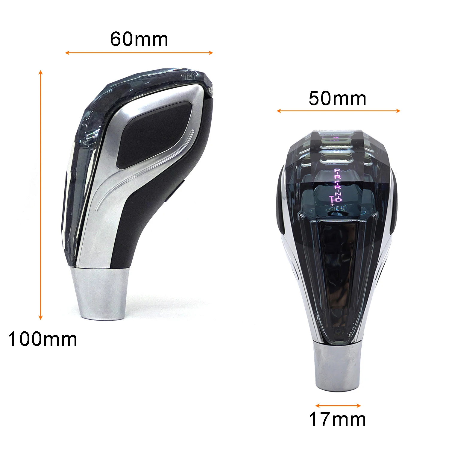 Car Gear Shift Knob handles with LED Backlight Crystal Shifter Lever Aluminum Leather Knobs Auto Car Parts Manual Universal