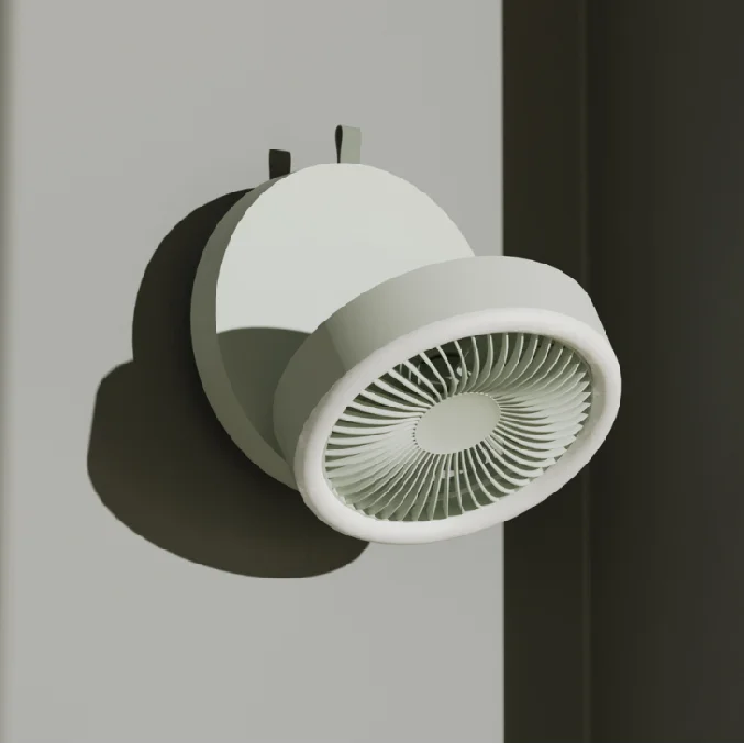 Rechargeable Wall-mounted Hanging Cooling Desktop Kitchen Toilet Fans Remote Control Folding Air Cooler Circulating Wall Fan