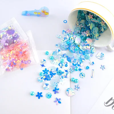 PVC colored sequins 5g Glitter Sea Shell Lacing Sequins for Slime or Other DIY Crafts