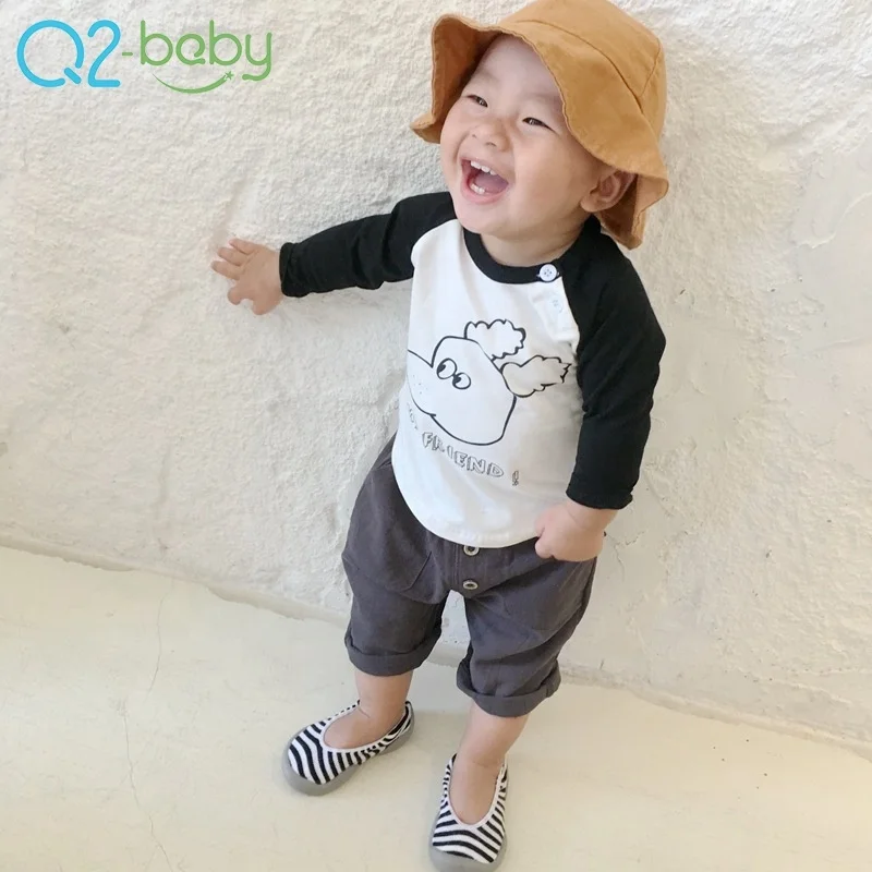 
China hot sale can be customized baby autumn and winter clothing animal print long-sleeved top 