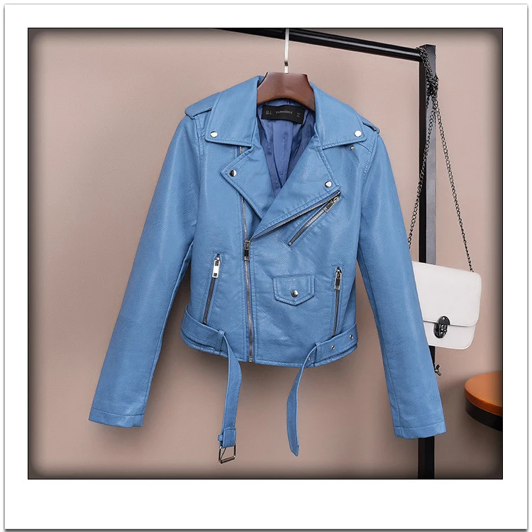 custom 2022 fashion bayan deri mont winter black coats biker motorcycle women pu leather jacket for ladies