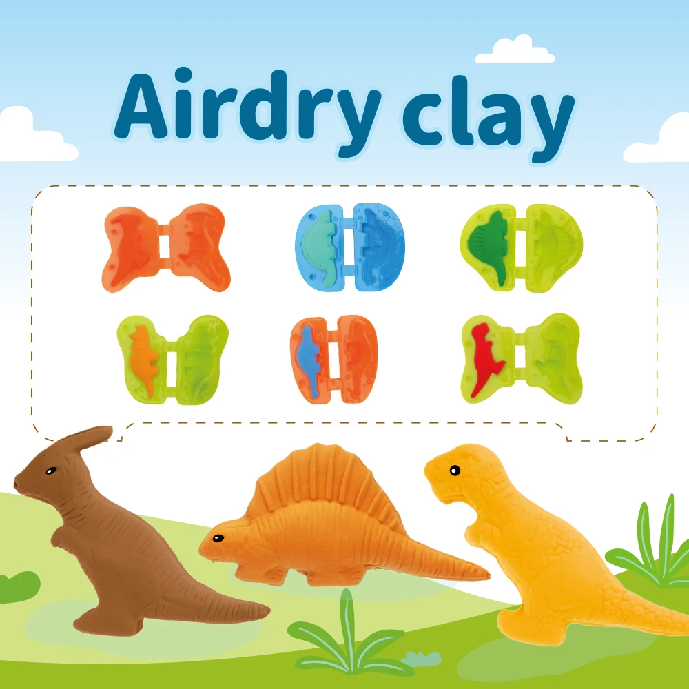 air dry clay set modeling clay with molds DIY super light clay