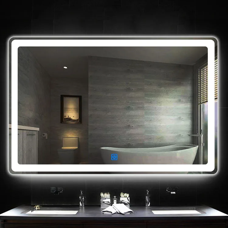 free samples smart led shower fogless hd rectangle glass mirror bathroom mirrors anti fog with wifi for shaving