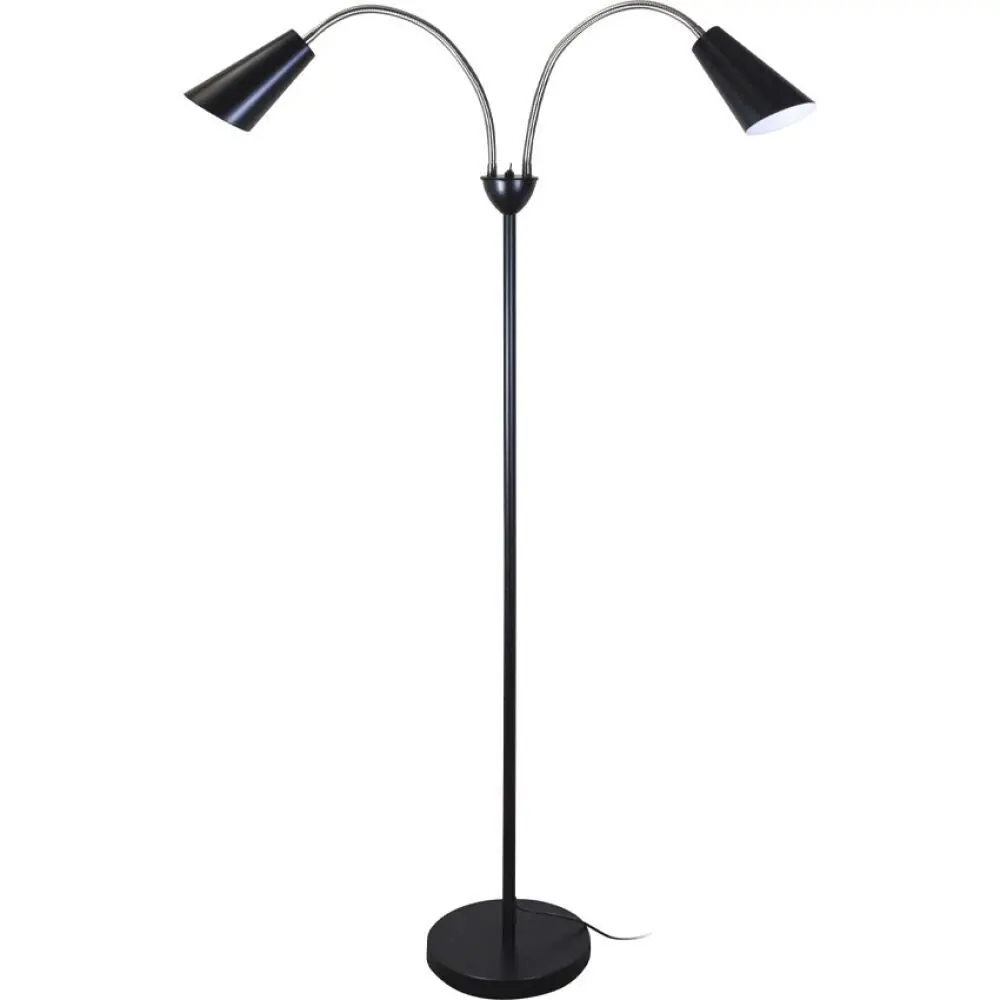 Современный Крытый 2xE27 двойной головной металлический напольный светильник с индивидуальными переключателями