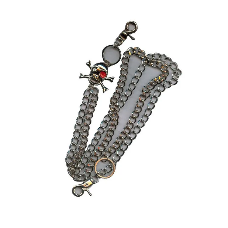 Оптовая продажа Европейский и американский модный мужской ремень цепочка с черепом очаровательные брюки талия ключ