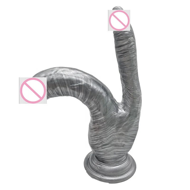 High Quality Wholesale Double Head Simulation With Suction Cup Safety Long Soft Dildo Anal Plug Sex Toys For Women