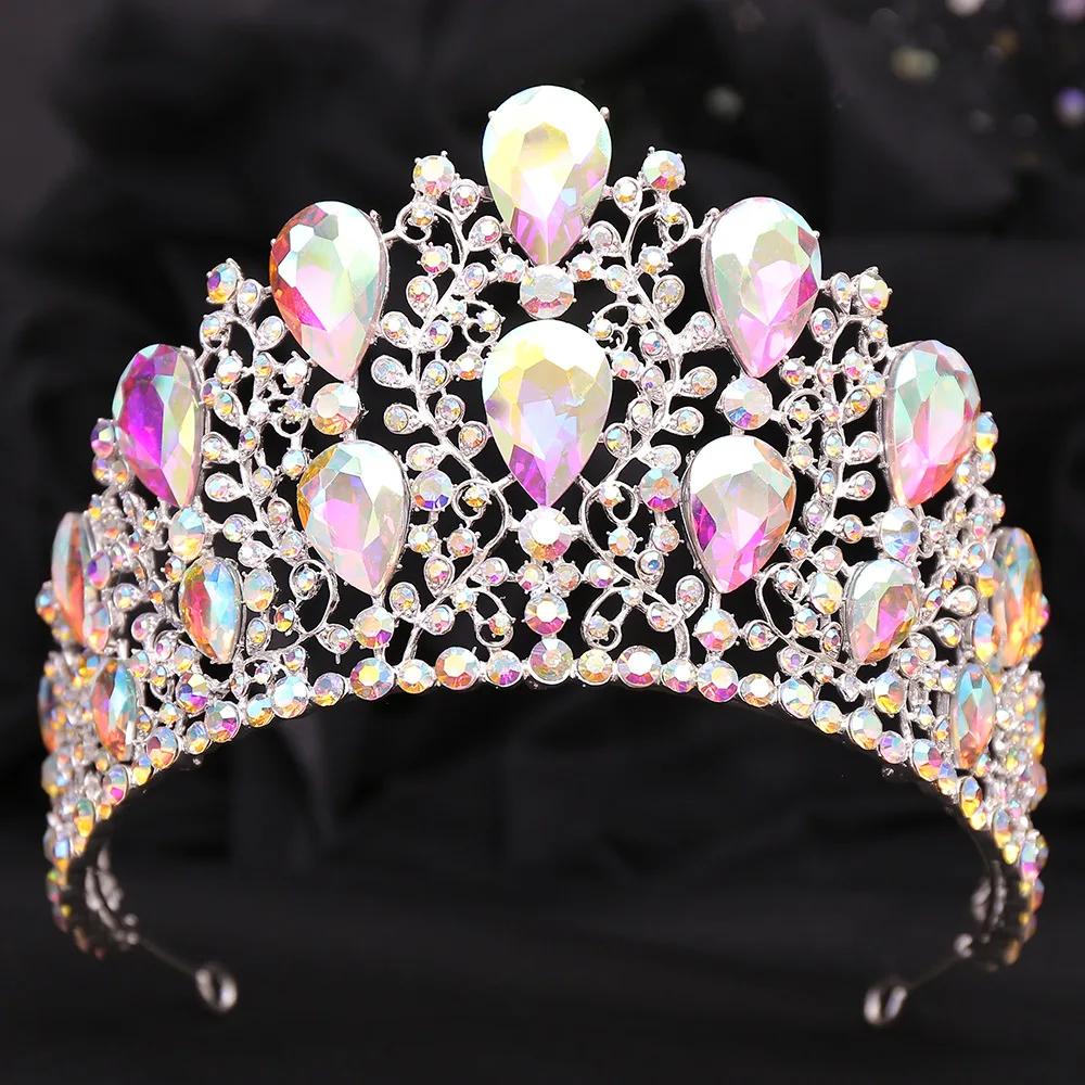 BELLEWORLD H1412 alloy royal toyota crown fashion rhinestone crystal baroque birthday tiara pageant crowns for queens