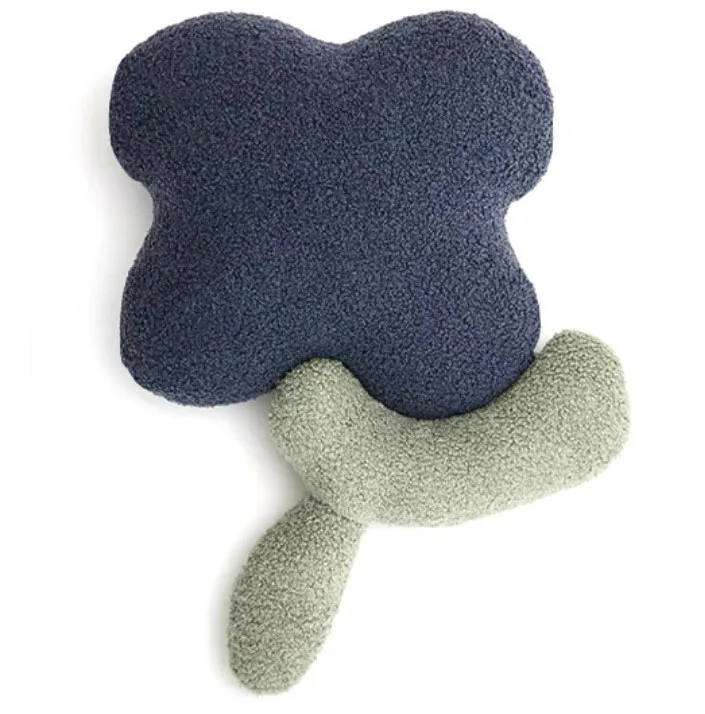 Cute Tulip Flower Pillow Teddy Velvet Shaped Decoration Sofa Toy Cushion Flower Plush Cushion