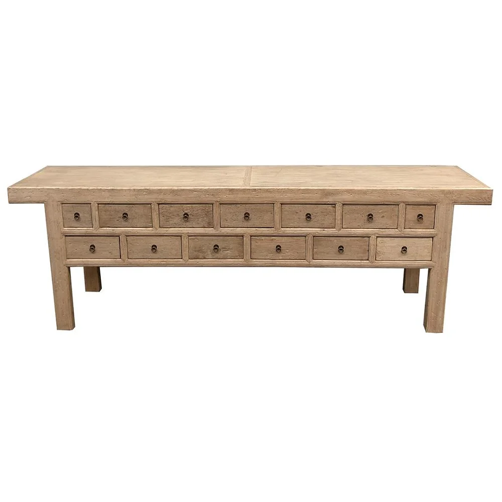Chinese factory antique country style solid recycled wooden traditional accent sideboard table