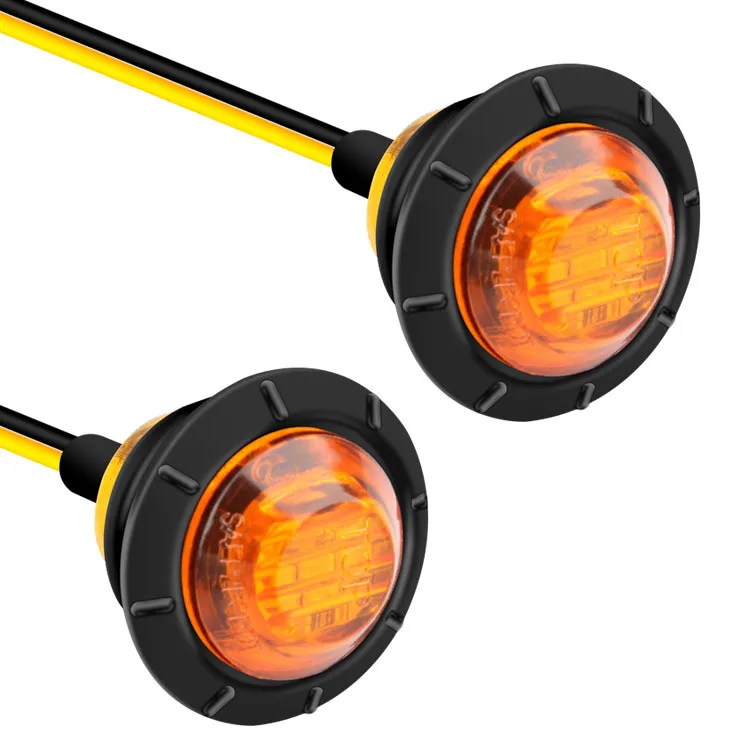 3/4 Inch Led Side Marker Light DOT SAE 12v Trailer Cars Van Truck Side Signal Indicator Turn Warning Light