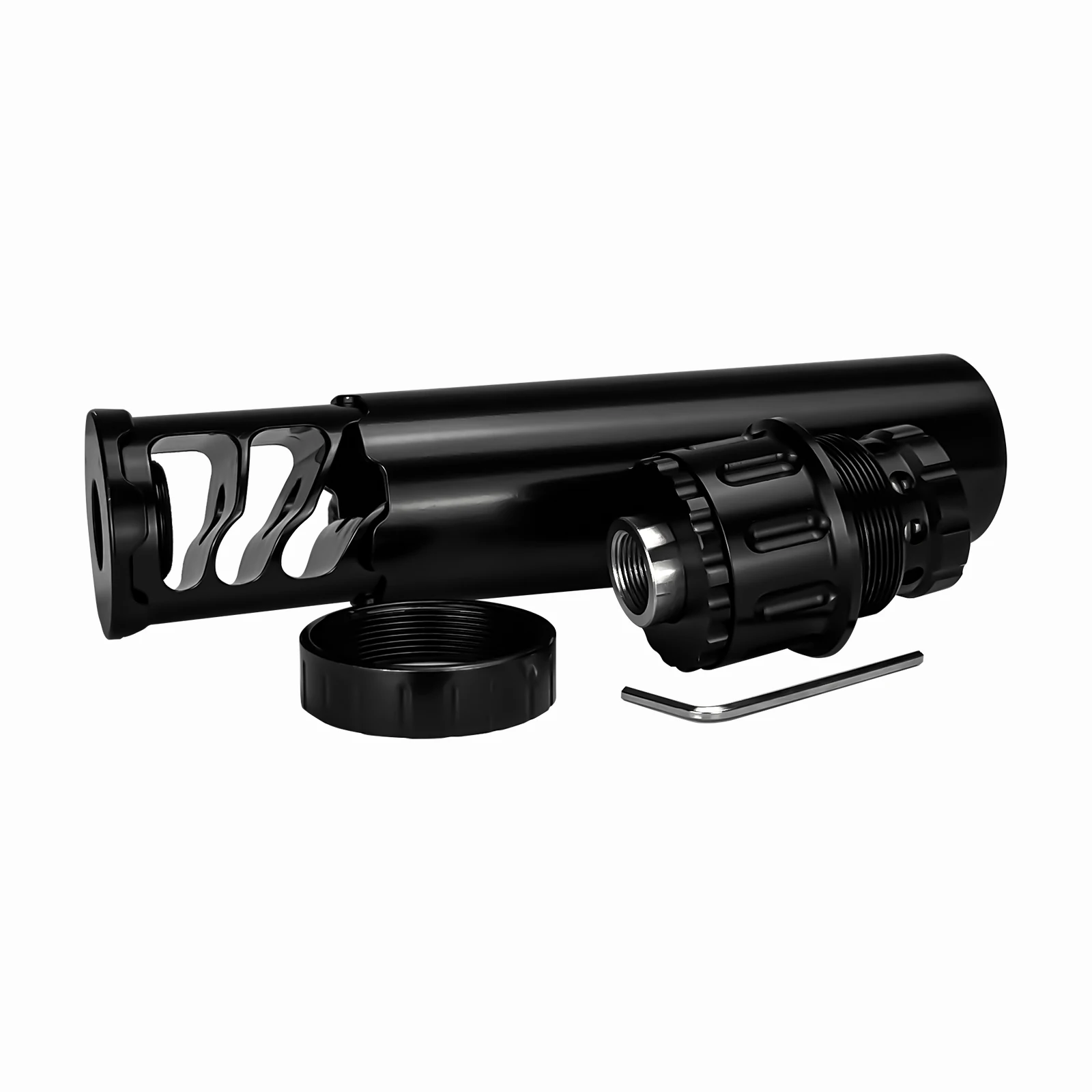 6.5' L Stainless Steel Single Core Fuel Filter Solvent Trap 1-3/16x24 Monocore 9.5mm Hole + Recoil Booster Bushing 1/2x28 9mm