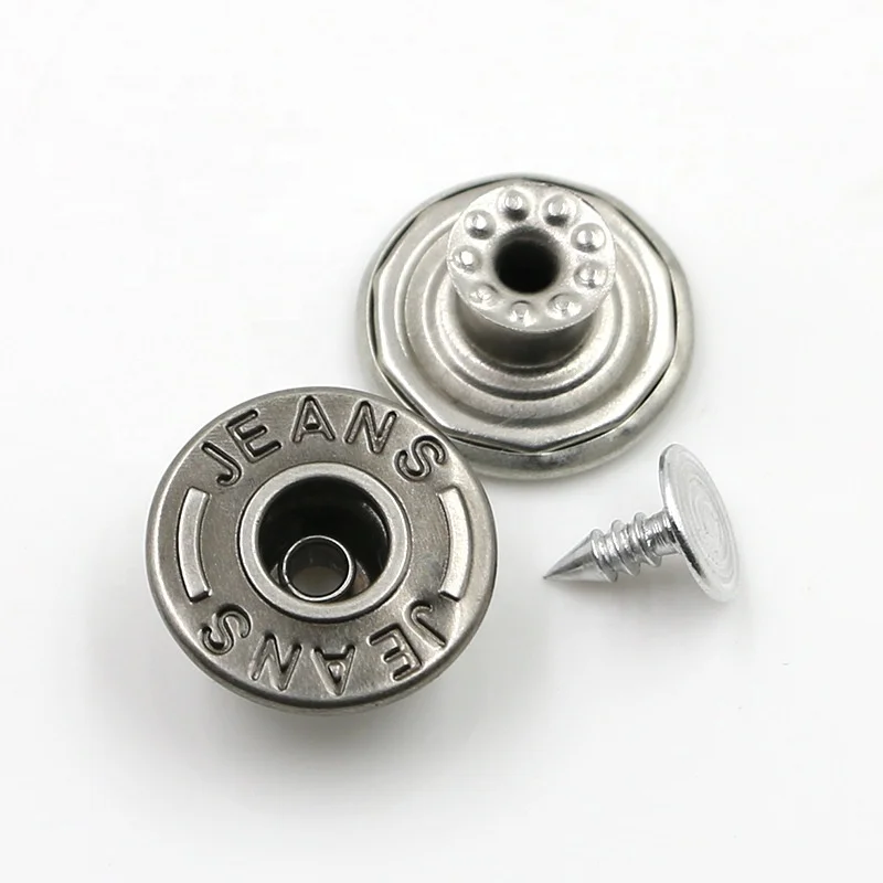 Garment trims high quality factory directly jean button logo buttons for jeans metal in low price