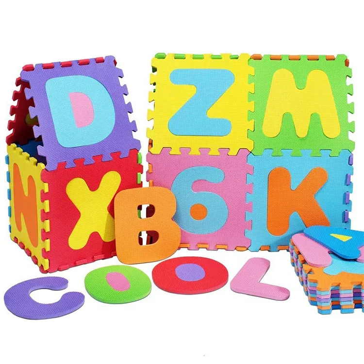 Baby Foam  Interlocking Children Floor Puzzle Colorful Tiles toy  Alphabet Number EVA  Play Mat