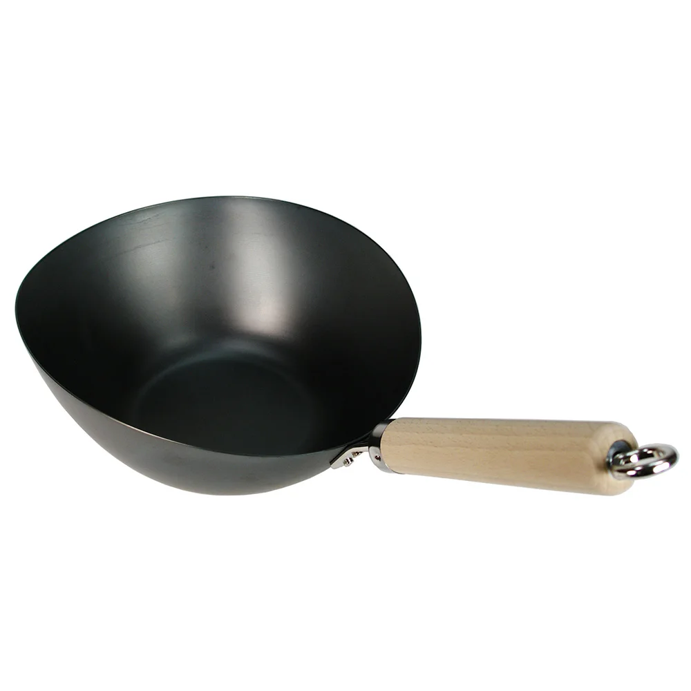 Japanese Design Iron Non-Stick Frying Pan and Wok Asian Kitchen Tools for Restaurant Cooking Made of Metal