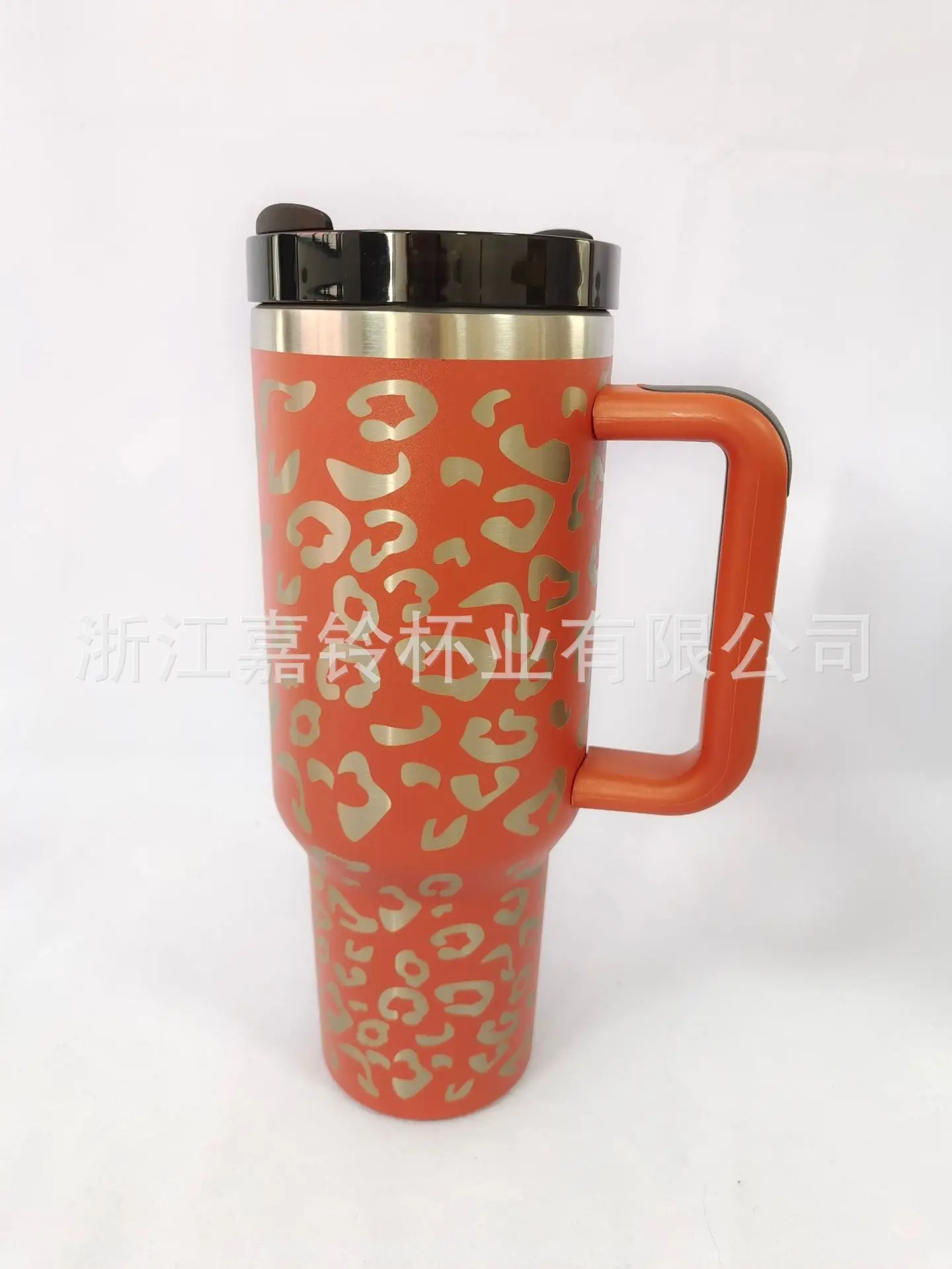 hot sale 30OZ 40 Oz Leopard Cow Engraved Double Insulated Travel Mug H2.0 40Oz Tumbler With Handle