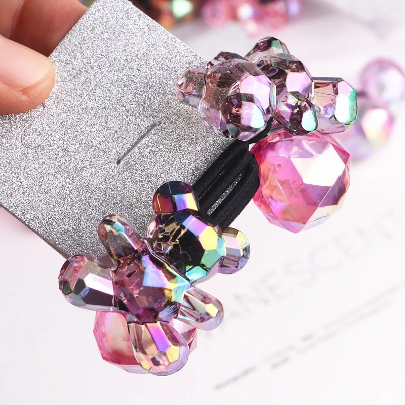 Hair Accessories Hair Ties for Kids Color Type Clear Cute Bear Extensions Girls Hair Ties