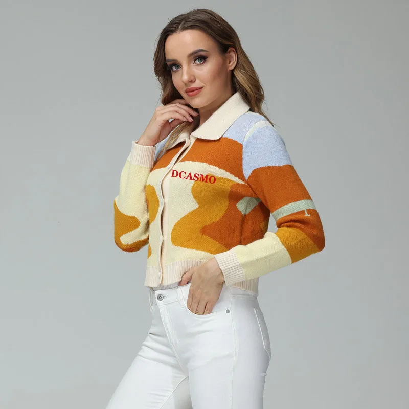 2022 жаккардовая ткань, модная одежда, женская одежда на заказ, свитеры больших размеров, женские вязаные свитеры для девочек, кардиган