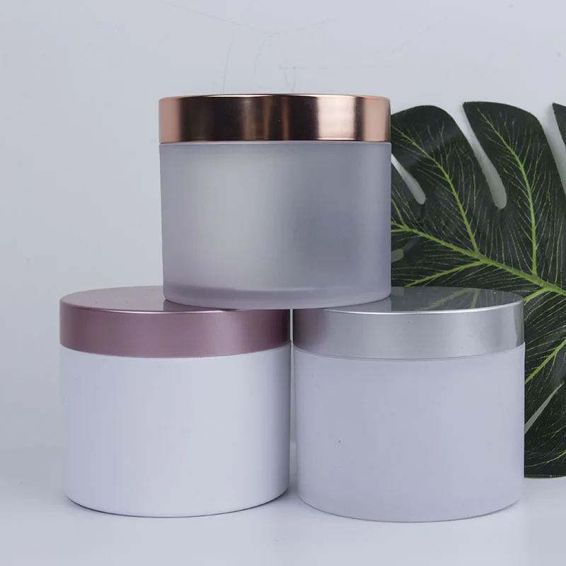 Rose gold matte PETG 5g 10g 15g 30g 50g 60g 70g 80g 100g 150g 200g 250g plastic jars cosmetic packaging with screw top lid